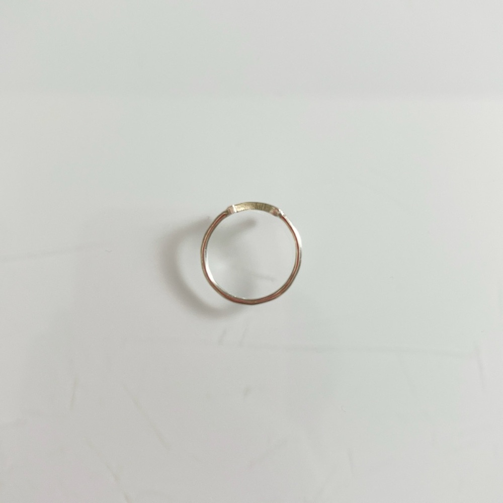 Sterling Silver Sideway Initial "Z" Stacking Ring - image 2